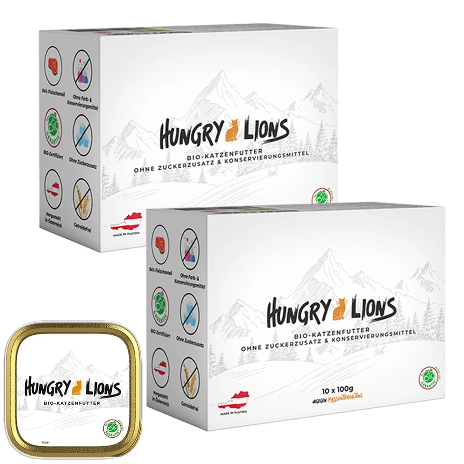 Hungry Lions - Hochwertiges BIO Katzenfutter