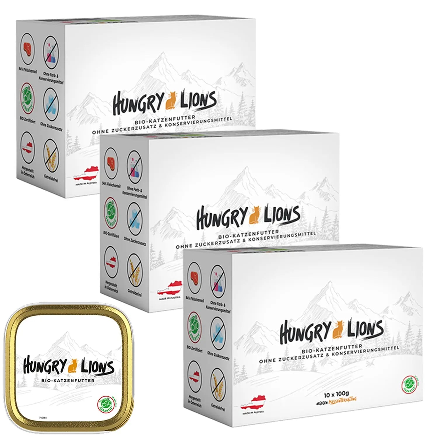 Hungry Lions - Hochwertiges BIO Katzenfutter