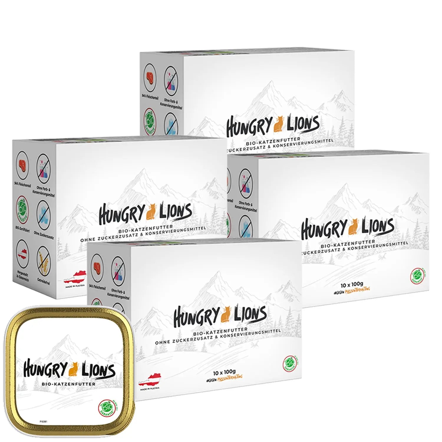 Hungry Lions - Hochwertiges BIO Katzenfutter