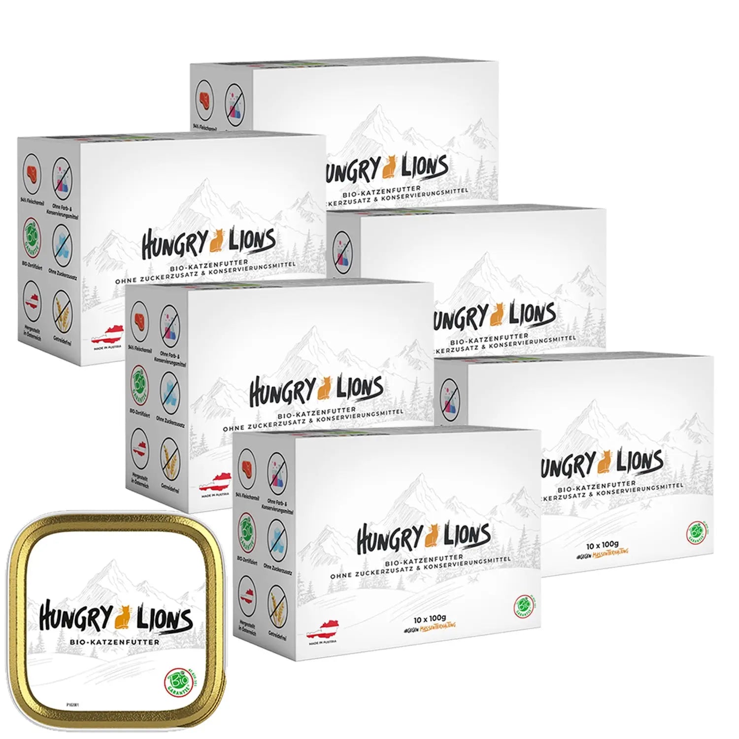 Hungry Lions - Hochwertiges BIO Katzenfutter