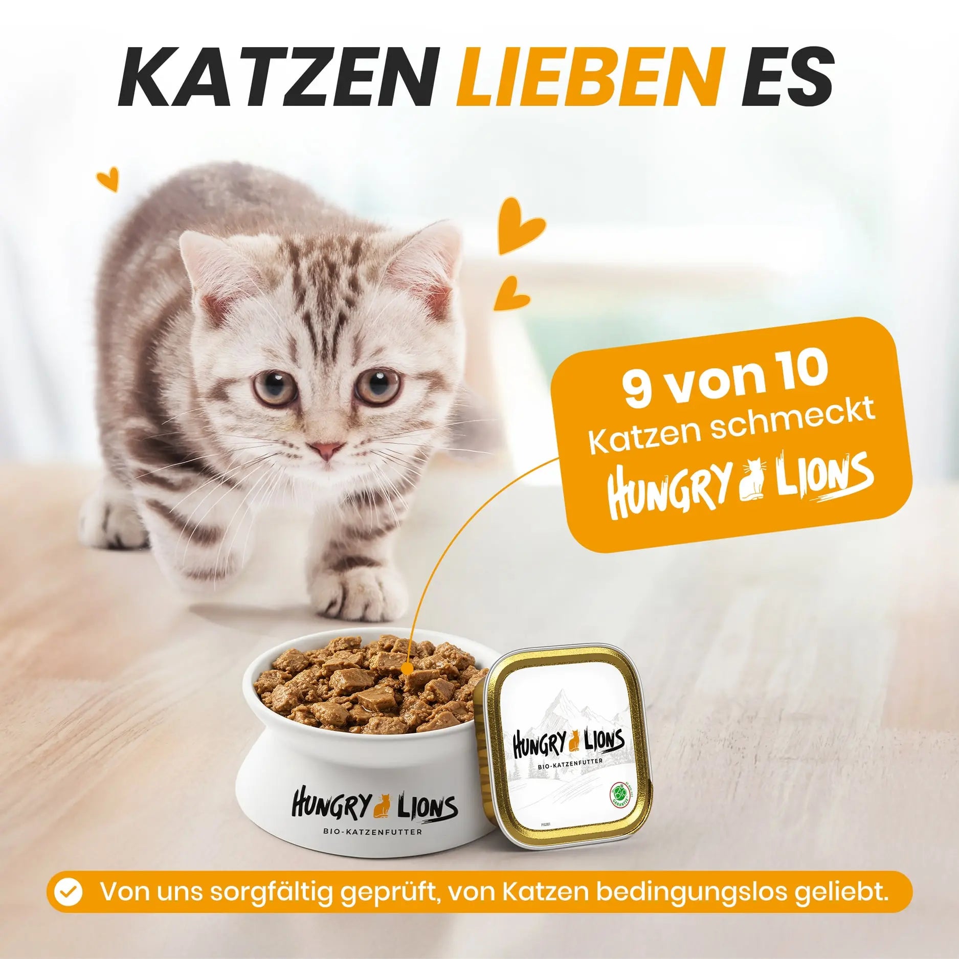 Hungry Lions - Hochwertiges BIO Katzenfutter