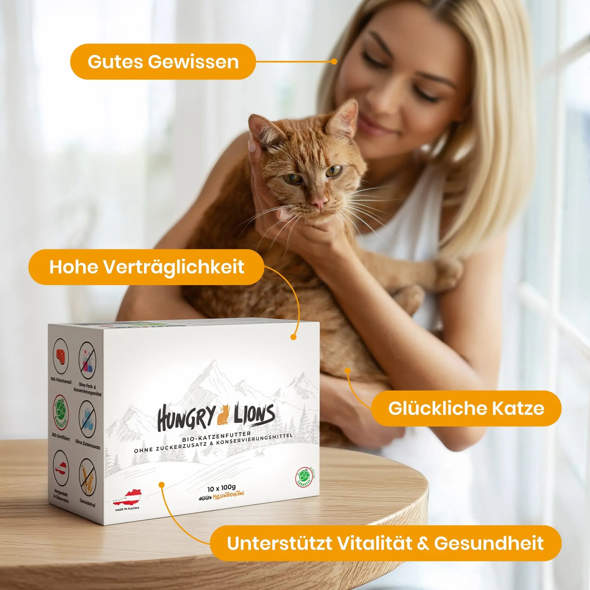 Hungry Lions - Hochwertiges BIO Katzenfutter